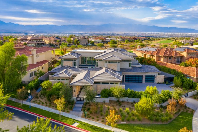 A distinctive golf course home in The Estates at Seven